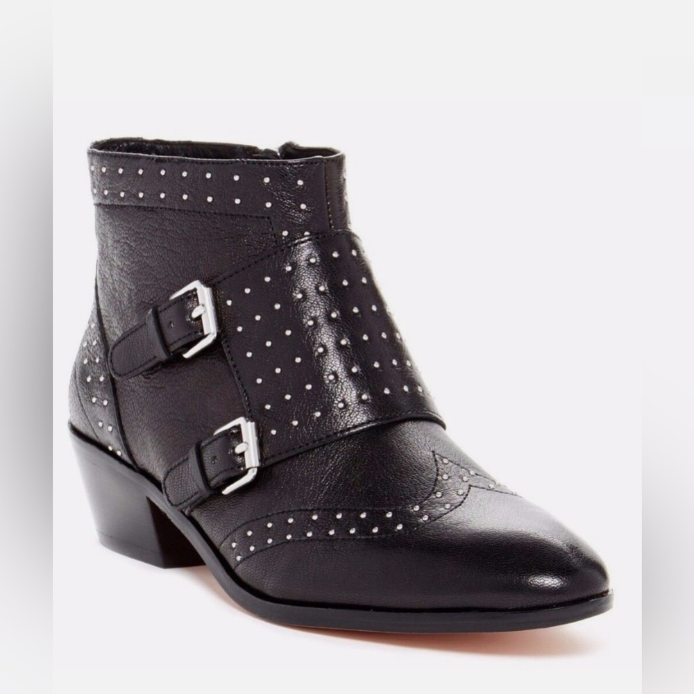 Rebecca Minkoff Addison Women's Leather Studded Ankle Bootie Black Size 7.5